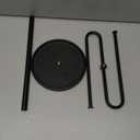 Towel Holder Stand, Stainless Steel Hand Towel Holder Rack for Bathroom Countertop, S-Shape Free Standing Towel Bar Holds 2 Towels for Kitchen Countertop, Black (14 inch)