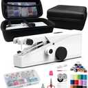 Handheld Sewing Machine for Beginners - Portable Cordless Mini Sewing Machine, Complete Sewing Kit & Accessories - Easy Electric Stitching for Home, Travel & DIY Repairs, White