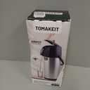 TOMAKEIT Airpot Coffee Dispenser Thermal with Pump,3L/102 Oz Insulated Stainless Steel Large Airpot Coffee Carafe Lever Action for Hot/Cold Water,Thermal Carafe for Hot Cocoa for Parties