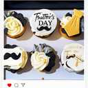 Father's Day Silicone Molds Set, Mustache Necktie Chocolate Candy Molds for Birthday Father's Day Cake Decoration Cupcake Toppers Gum