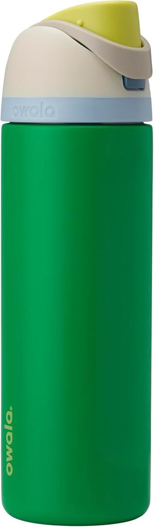 Owala FreeSip Insulated Stainless Steel Water Bottle with Straw, BPA-Free Sports Water Bottle, Great for Travel, 24 Oz, Putting Green