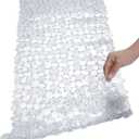 SONGZIMING Bathtub Mat Non Slip 2 Pack, 35 x 16 Inches Pebble Shower Mat with Suction Cups and Drain Holes, Bath Mat for Shower,Bathroom tub (Clear)