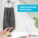 Orighty 6-Pack Grey Hand Towels - Quick Drying & Absorbent Microfiber Gym Towels 16x28 inches - Lightweight & Thin Grey Yoga Towel - Multi-Purpose Camping Towel for SPA, Hotel & Bathroom