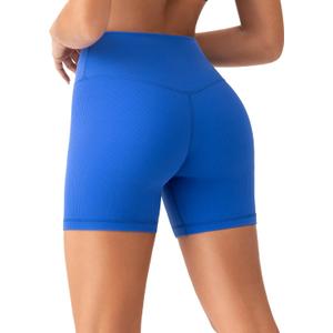 YUNOGA Womens RibFlex Ribbed Biker Shorts 6"/8" Inseam (M)