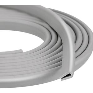 Rubber U Channel Edge Trim, Door Seal Strip, Fits Edge up to 1/16 Inch (1. 6mm) U Shape Weather Stripping(10 Feet,Gray)