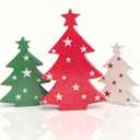 Winter Stars Wooden Mini Christmas Tree Decor Indoor Rustic Tabletop Centerpieces Wooden Xmas Tree Signs for Farmhouse Christmas Decorations Holiday Party Ornament