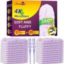 Duster Refills 20-Pack with 2 Handles  Fits All Swiffer Handles 4X Efficient for 360 Cleaning on Blinds, Ceiling Fans & Furniture