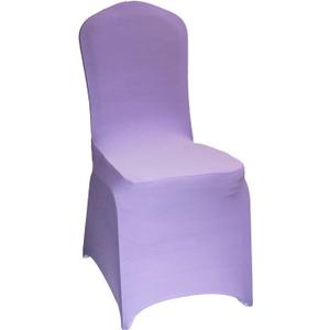 WELMATCH Lavender Stretch Spandex Chair Covers - 12 PCS Banquet Events Party Universal Dining Decoration Scuba Elastic Chair Covers Premium (Lavender, 12)