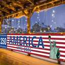 250 Anniversary Flag - 3 Layers Patriotic Flags - 4th of July Decorations Independence Day 250th Anniversary Flag for Indoor Outdoor (I)
