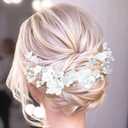 Pearl Bridal Hair Vine and Flower Hair Clips for Women's Wedding