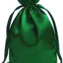Gbateri 35 PCS 6 x 9 Inches Green Satin Gift Bags with Drawstring Wedding Favour Bags, Party Favor Bags Silk Jewelry Pouches, Fabric Drawstring Pouch for Baby Shower Bridal Shower Birthday Christmas