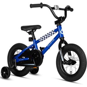 Vollsch 12 Inch BMX Style Kids Bike Toddlers Bicycle with Training Wheels for 2-8 Years Old Boys Girls Coaster Brake, Blue