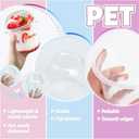 Panxxsen 100 Pack 12 oz Clear Plastic Cups with Dome Lids,Parfait Yogurt Cups with Spoons,No Hole Plastic Cup with Lids for Dessert,Yogurt,Ice Cream,Cupcake,Fruits (EXP 08/27/26)