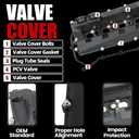 MITZONE Valve Cover Set Left Side and Right Side Compatible with Land Rover LR4 Range Rover Sport 2010-2021 Jaguar XF XE XK XJ F-Type XKR XJR 2010-2021 5.0L V8 Replace LR041443