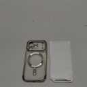 Meifigno Designed for iPhone 17 Pro Case 6.3", [Glitter Card & Wrist Strap][Compatible with MagSafe][1HD +1X Privacy Screen Protectors] Surround Raised Lens Protection for 17 Pro Case, Titanium Silver