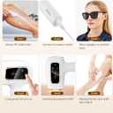 Ipl Laser Hair Removal Hair Removal Device with Painless Care Function for Women IPL Hair Remover for Facial Armpits Legs Arms Bikini Line (Purple) (White)
