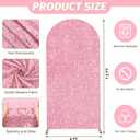 MODFUNS 7.2FT Arch Cover Pink Gold Sequin Spandex Arch Cover Wedding Arch Backdrop Cover Spandex Fitted Arch Stand Cover Glitter Arch Cover Backdrop Fabric for Baby Shower Bridal Shower Wedding Decor