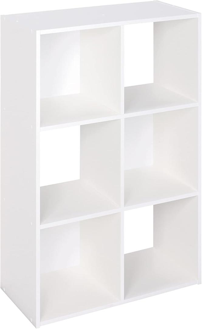 Closetmaid Decorative Home Stackable 6 Cube Cubeicals Organizer Storage Bookcase, with Hardware for Office, Home and Closet, White Closetmaid Decorative Home Stackable 6 Cube Cubeicals Organizer Storage Bookcase, with Hardware for Office, Home and Closet, White