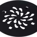 Shower Drain Cover (4-1/4 in Round) Replacement |Custom Drip Drain Grate | Shower Base Strainer Grid (Matte Black)