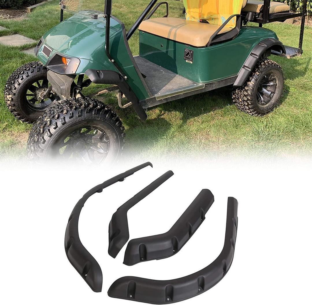 ECOTRIC Golf Cart Standard Fender Flares Front Rear Compatible with 1994-2013 EZGO TXT Model Gas & Electric Carts(Set of 4pcs)