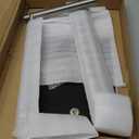 FFK Toilet Paper Holder Free Standing, 21.5" Bathroom Toilet Tissue Roll Holder Stand with Storage, SUS304 Stainless Steel Rustproof, Brushed Nickel