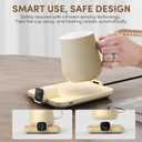 Coffee Mug Warmer & iKago Mug Set, Temperature Control Smart Heated Mug for Desk, Electric Coffee Warmer with Auto Shut Off & Real-Time Temp Display, Gifts for Men Women, 15oz Ceramic Mug