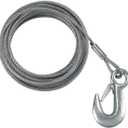 Fulton WC325 0100 Galvanized Steel Boat Winch Cable with Hook, 3/16 Inch x 25 Foot, 4,200 lbs. Breaking Strength