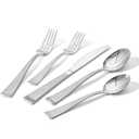 HIKAA 40PCS Matte Handle Silverware Set for 8, Stainless Steel Flatware Set, Modern Design Cutlery Set for Home/Hotel/Wedding, Dishwasher Safe