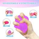 Squishy Fidget Toys Stress for Kids and Adults, Super Solid Squeeze Ball,Sensory for Stress Relief, Birthday, Easter Basket Stuffers and Party Favors (Purple)