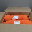 Blazing Needles Solid Twill U-Shaped Tufted Chair Cushions (Set of 2), 16", Tangerine Dream