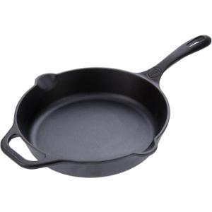 Victoria 10-Inch Cast Iron Skillet, Pre-Seasoned Cast-Iron Frying Pan with Long Handle, Made in Colombia