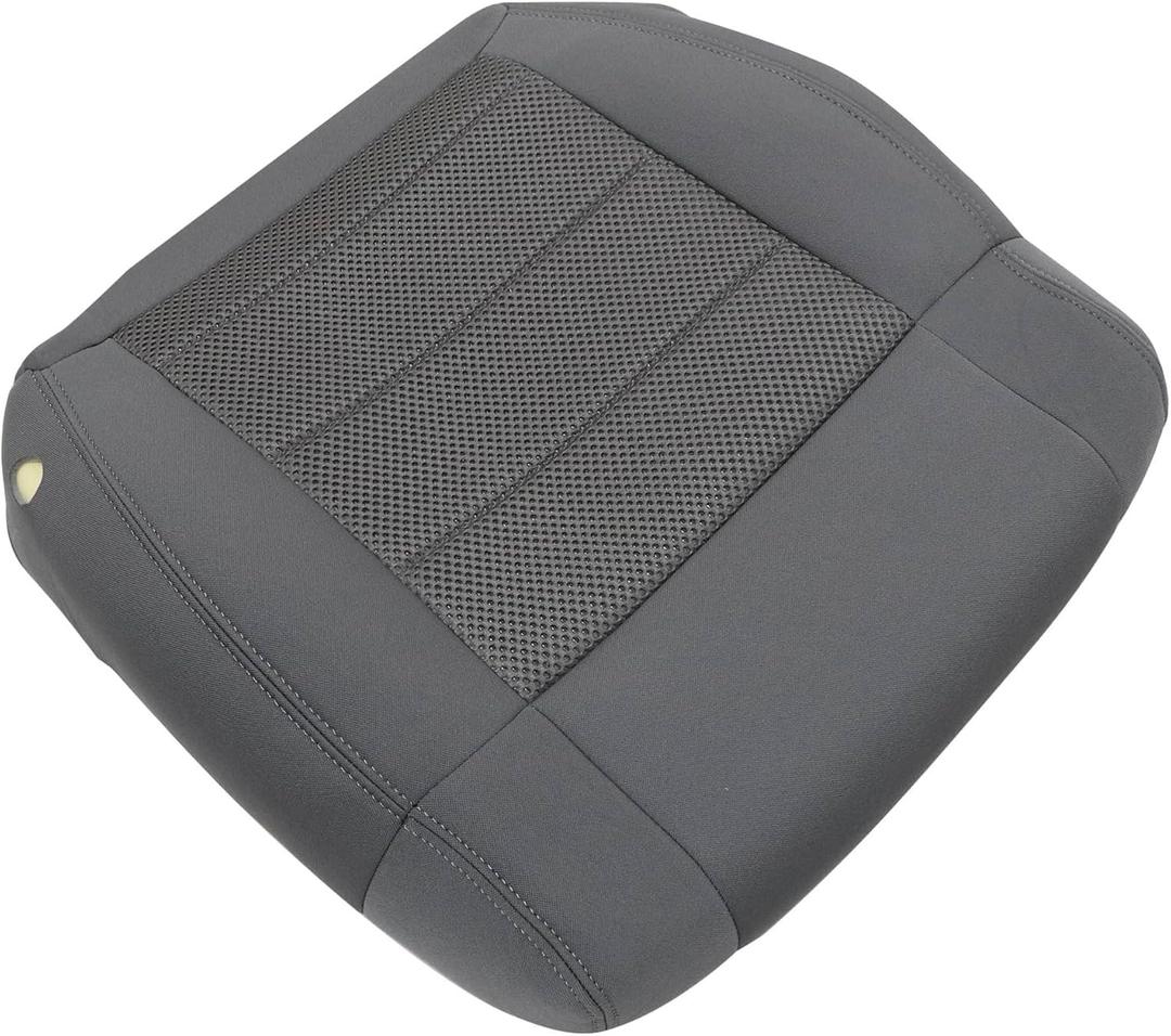 GXARTS Passenger Side Bottom Replacement Cloth Seat Cover Gray #E5DD Compatible with Jeep Wrangler 2008 2009 2010 Sahara Rubicon Sport X-Sport X-S Islander Mountain Unlimited Sahara