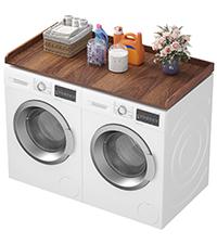 Lifewit Washer Dryer Countertop, Spice Type, 54" Length x 27.5" Width Melamine Covers with Edge Rails for The Top, Laundry Room Storage and Organization