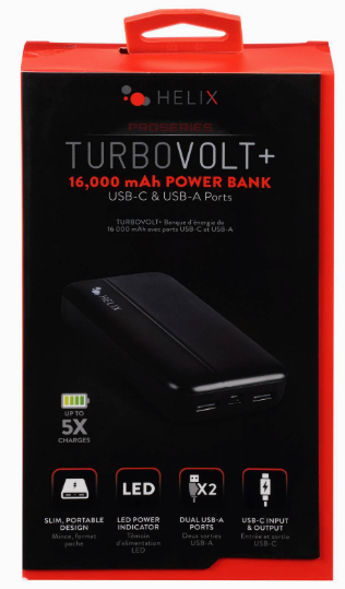 Helix Turbovolt+ 16000 Mah Proseries Power Bank