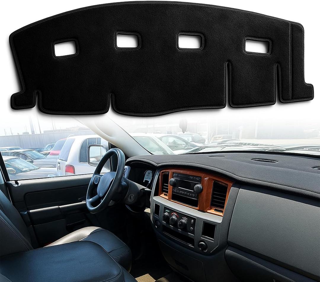 Airyfluxx Dashboard Cover fit for 2008-2006 Dodge Ram 1500 2500 3500/2009 Dodge Ram 2500 3500 4500 5500/2010 Dodge Ram 4500 5500 Dash Cover Nonslip Dash Mat Pad Protector Interior Accessories