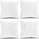 Fixwal Outdoor Pillow Inserts, 24x24 Inch Waterproof Pillows Inserts, 4 Pack Pillow Form for Patio, White