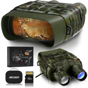Digital Infrared Night Vision Goggles - 4''/3'' Night Vision for Viewing in 100% Darkness-4K UHD/4K Video for Hunting, Camping, Birds Watching