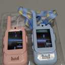 Walkie Talkies for Kids, Video Walkie Talkies 2 Pack with Screen Display, Rechargeable Toy Radios for Ages 3-12, Voice Changer & Real-Time Video Chat, Long Range, Gifts for Boys Girls (Blue & Pink)