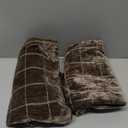 MIULEE Decorative Chenille Check Throw Pillow Covers Vintage Plaid Couch Pillows 18x18 Inch Set of 2 Neutral Boho Farmhouse Cushion Covers Modern Home Decor for Sofa Bed Living Room Brown