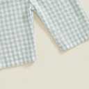 Infant Kids Summer Clothes Toddler Baby Girl Romper Jumpsuit Overall Pants Plaid Sleeveless Ruffle Halter One Piece Outfit (Green)