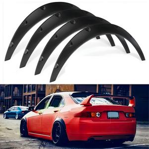 4Pcs 2.5inch/800mm Universal Fender Flares Flexible Durable Polyurethane Auto Car Body Kit Black