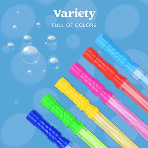 JOYIN 14.6 Big Bubble Wands for Kids, 6 PCS Bubble Wand with Refill Solution for Summer Toy Party Favor, Outdoors Toy Activity, Easter Basket Stuffers, Birthday Gift