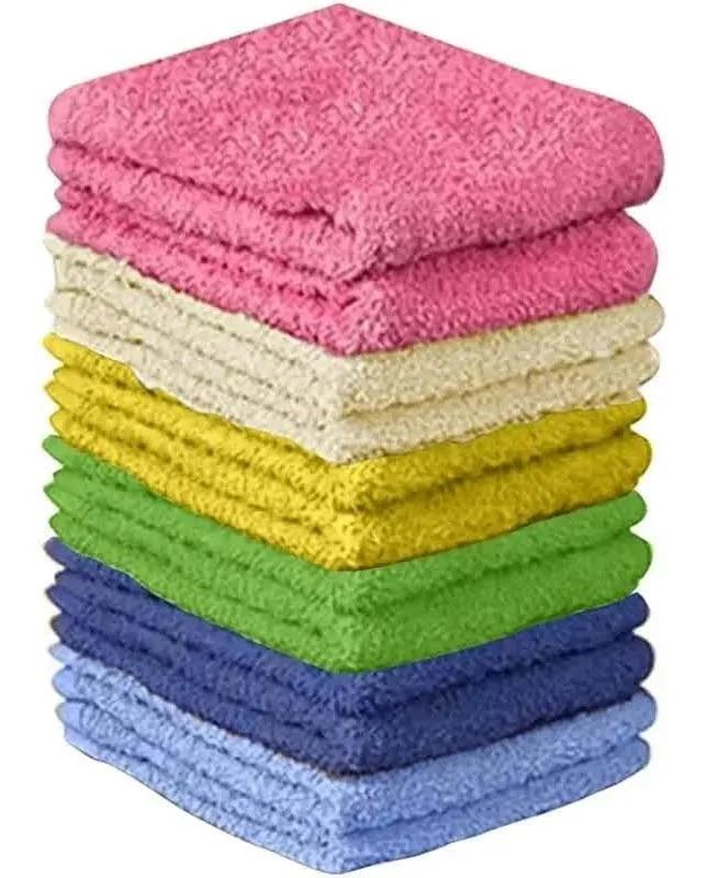 ECO Towels - 24 Pack Soft Washcloths, 100% Natural Cotton, 12x12 Inch Face Towels for Bathroom, Spa, Gym & Hotel Use, Highly Absorbent & Quick Dry, Reusable Cleaning Cloths for Home