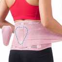 Sparthos Back Support Belt - Immediate Relief from Back Pain - Breathable With Lumbar Pad - Lower Backbrace For Home & Lifting At Work - For Men & Women - Fits 3138 Waist (Pink-S), Small