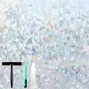 rabbitgoo Window Privacy Film Rainbow, Silver, 35.4" x 78.7"