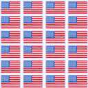 WILLBOND 2 Pcs American Flag Iron on Patch USA Patriotic Embroidery Sew on Flag Patch for for Veterans Day Cloth Military Uniform Emblem Tactical Vest Jacket Hat Backpack, 2.4 x 3.3 Inch(Red)