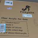 Clear Acrylic Freestanding Dog Gates for The House Folding 3-Panel Pet Gates for Doorways, Indoor Stairs, and Hallways, Transparent Barrier for Dogs, Puppies, and Cats