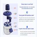 Electric Garlic Peeler, 50W Motor with Stainless Steel Blade, Rechargeable Cordless Automatic Peeler for Grape,cherr tomato,Fruit & Vegetable - Kitchen Tool (Blue-1PC)