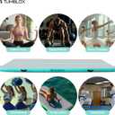 Air Gymnastics Mat Inflatable & Tumbling Mat 4/8 Inches Thick with Electric Pump + Free Foot Pump Ideal for Home, Gym, Water, and Beach Use