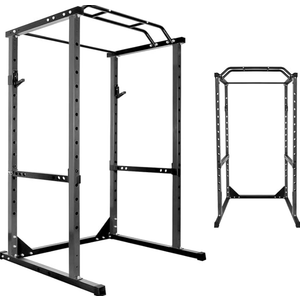 Power Cage, 1200Lbs Capacity Adjustable Squat Rack with J-Hooks, 2 in 1 Multi-Function Squat and Bench Rack for Bench Press Deep Squat, Home Gym Squat Rack for Effective Weightlifting Exercises